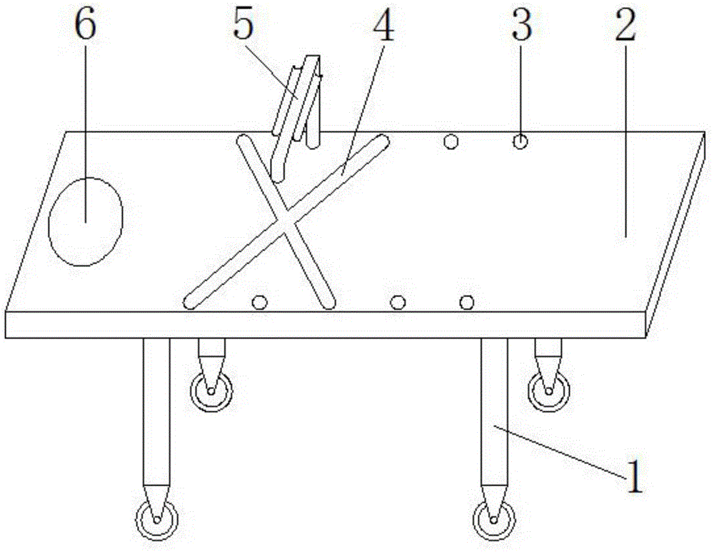 Examination bed special for indolent enteroscope anesthesia