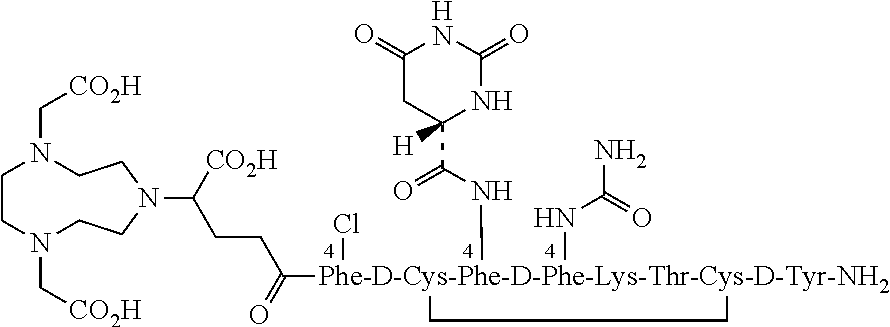 Stable, concentrated radionuclide complex solutions