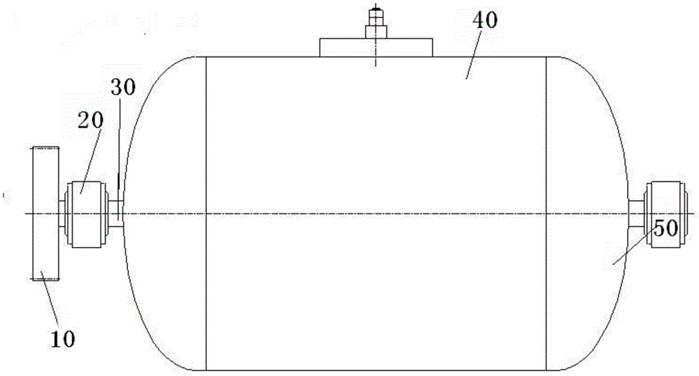 Improved horizontal vessel rotating device