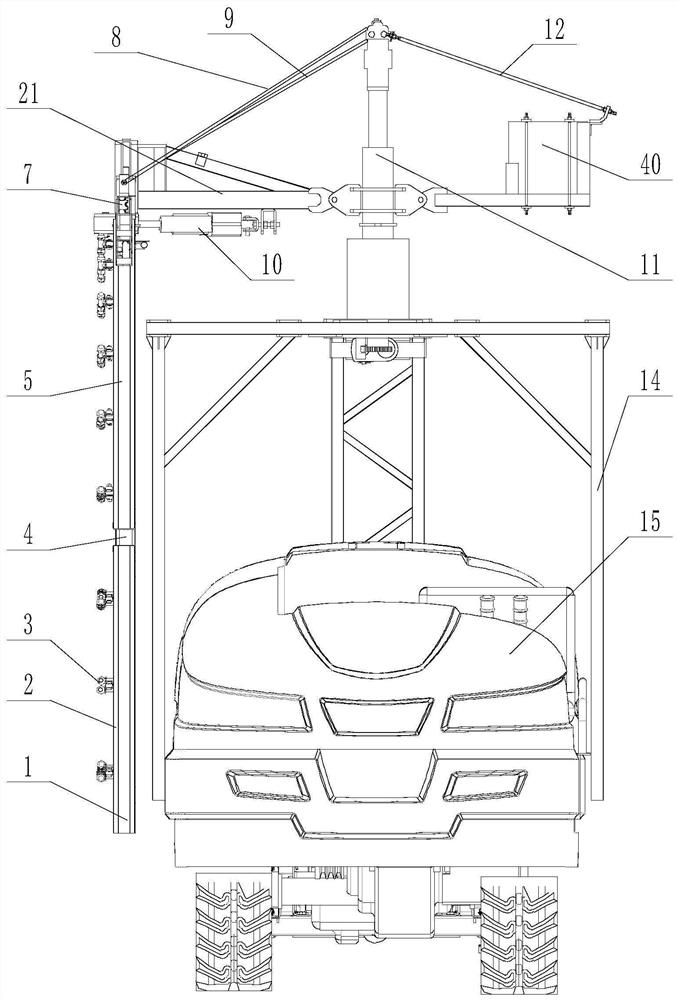 Gantry type orchard spraying mechanism