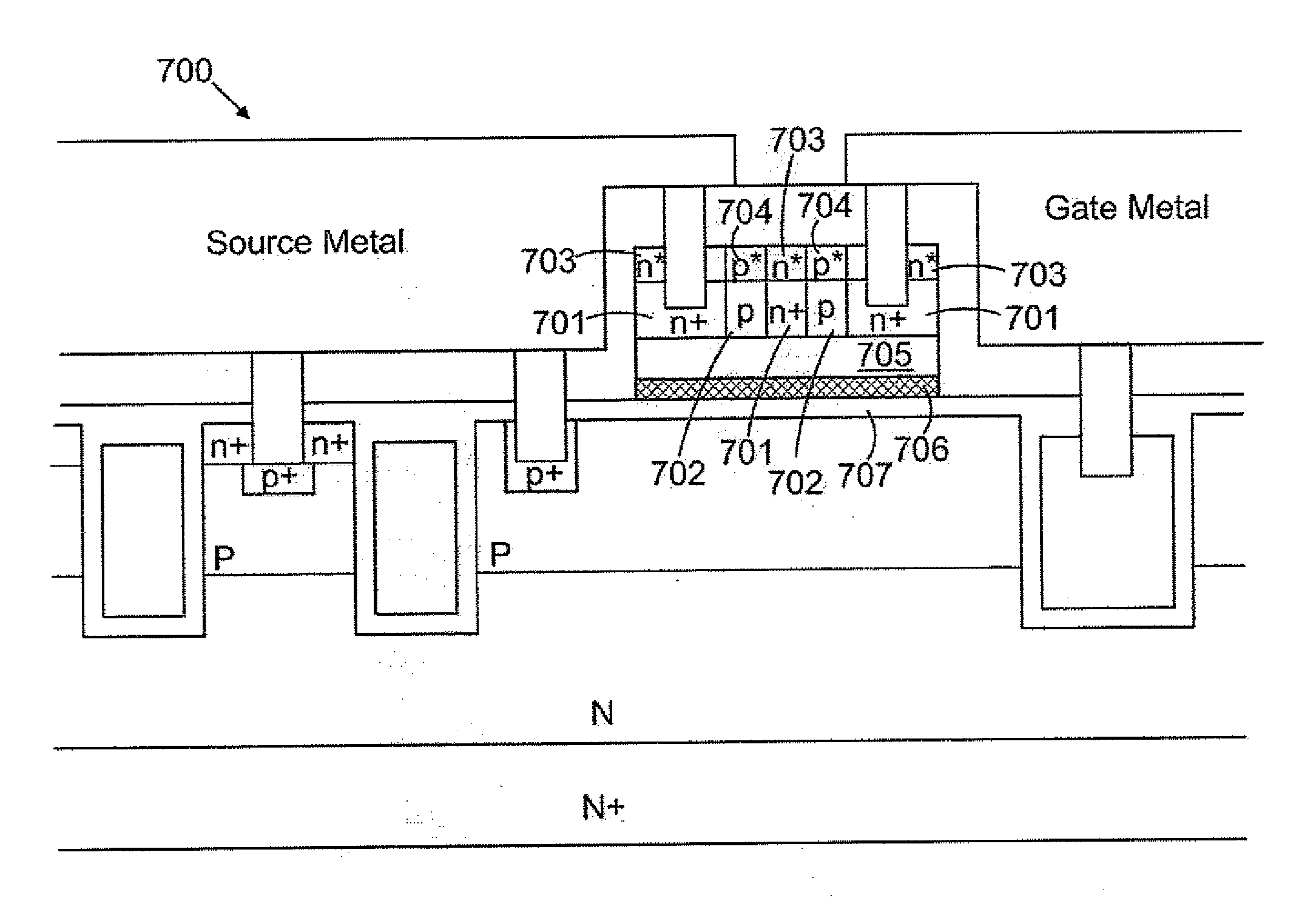 Semiconductor power device integrated with clamp diodes having dopant out-diffusion suppression layers