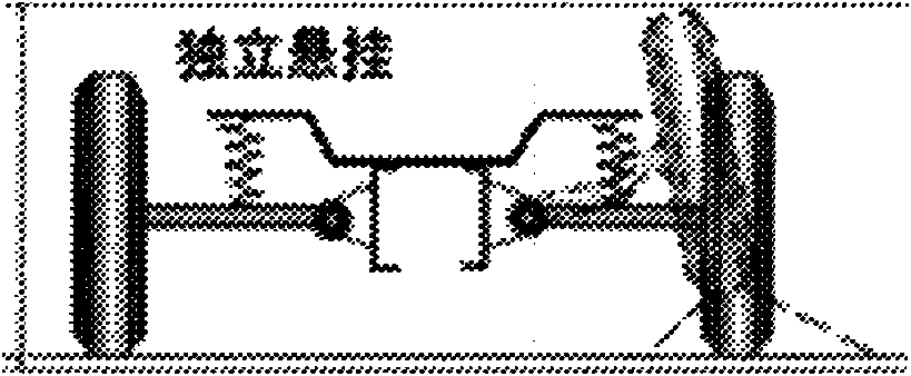 Self compensation floating swing arm independent suspension system