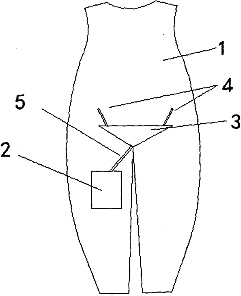 Hemp double-layer and double-surface fabric garment with urine storage bag