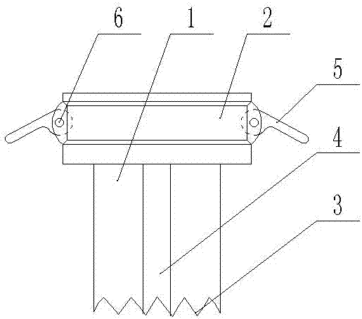 Quick-release decontamination head device of pollutant suction pipe of multi-functional combined pollutant suction car