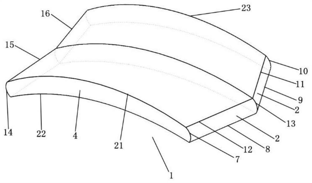 A cross-flow fan blade based on bionics