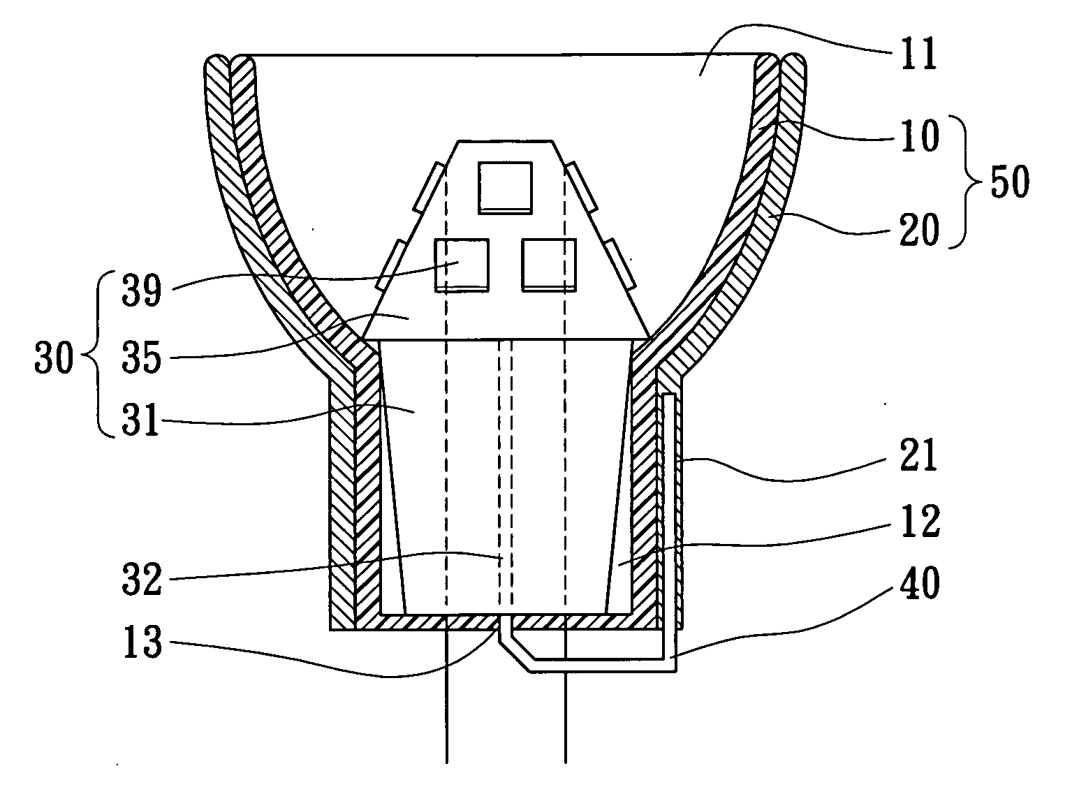 Led chip lamp apparatus