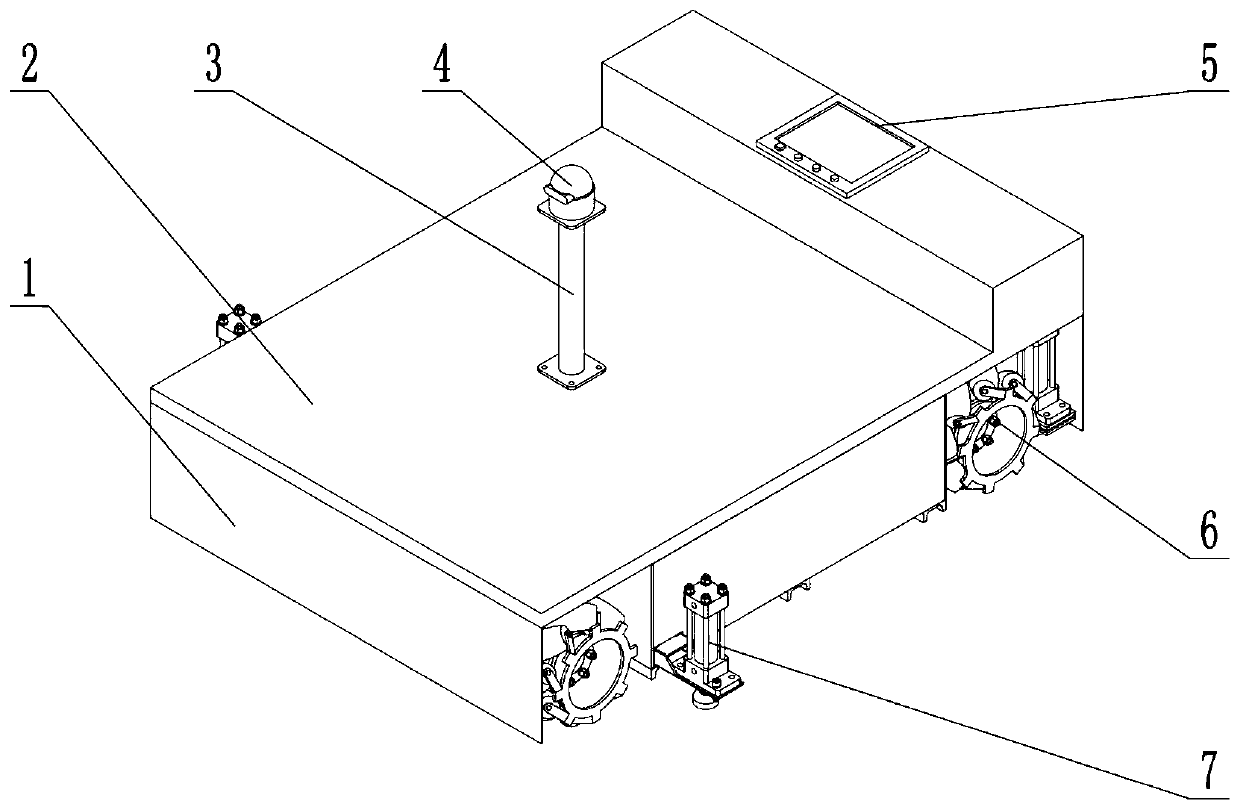 An omni-directional moving platform of a casting robot