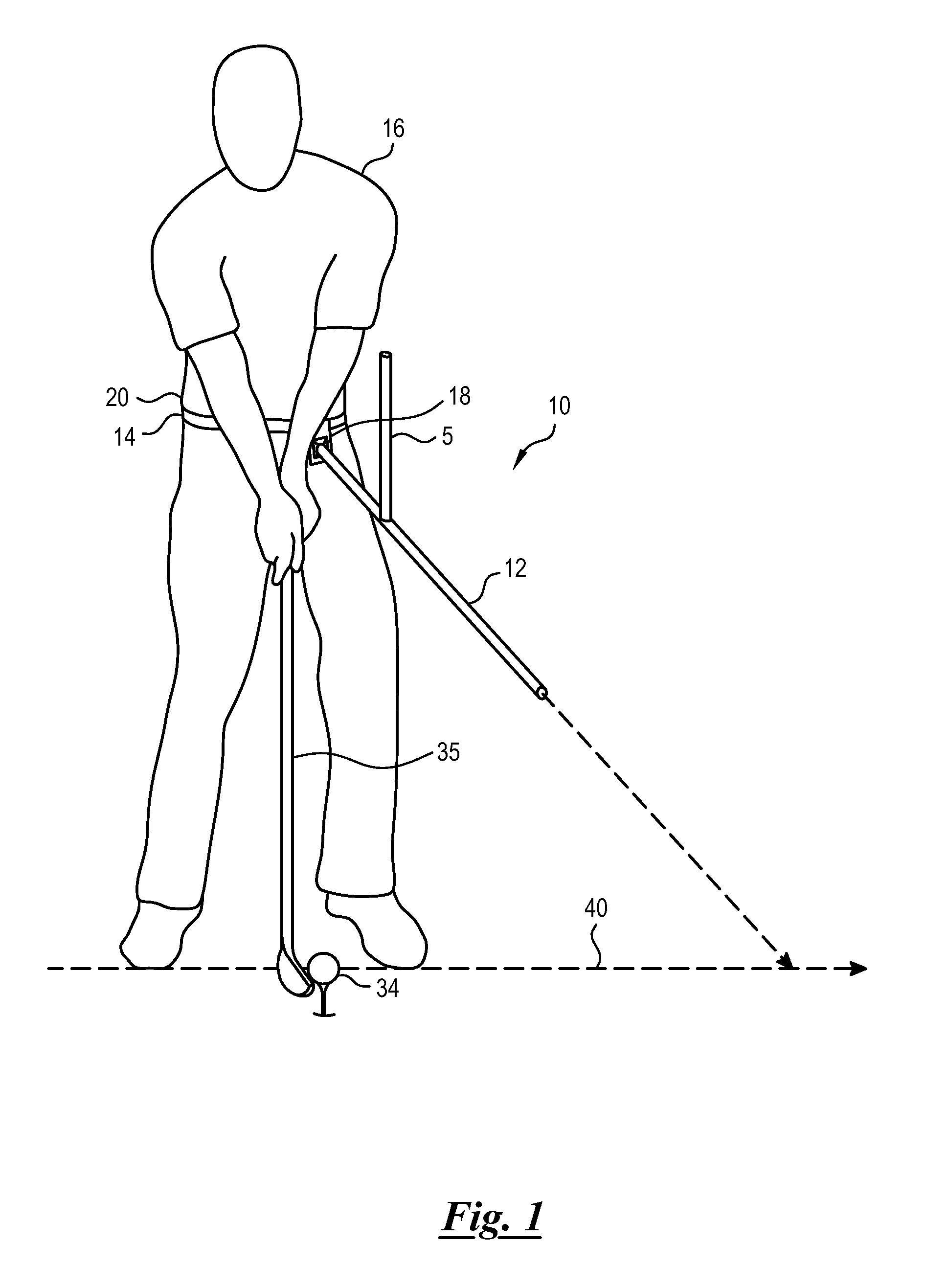 Golf Swing Training Device For Correcting Arm Position and Hip Rotation Sequence