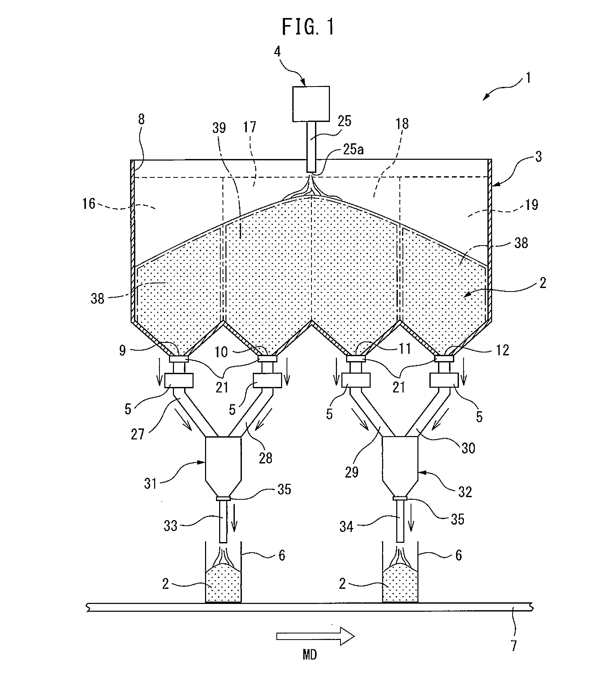 Method of filling a container with animal litter