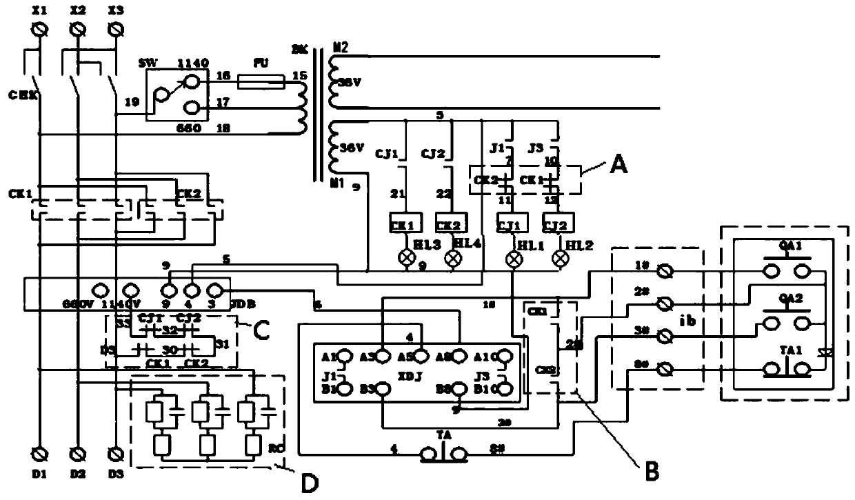 A flameproof and intrinsically safe local fan motor switch alarm assembly