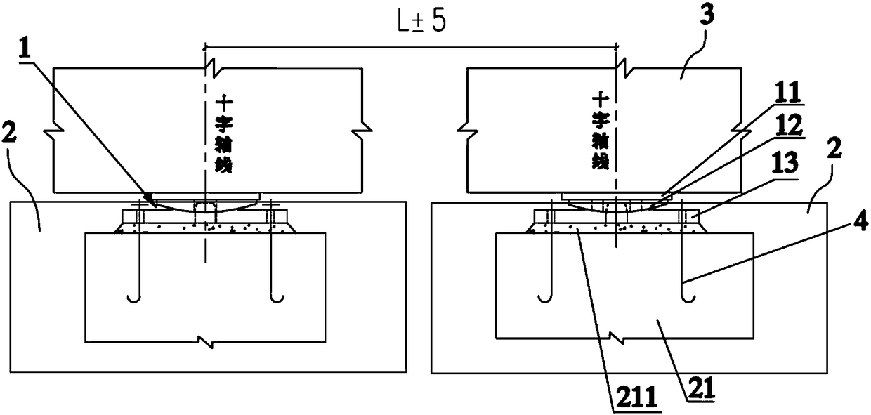 Large-span steel cross-beam hoisting construction method for crossing existing line portal pier