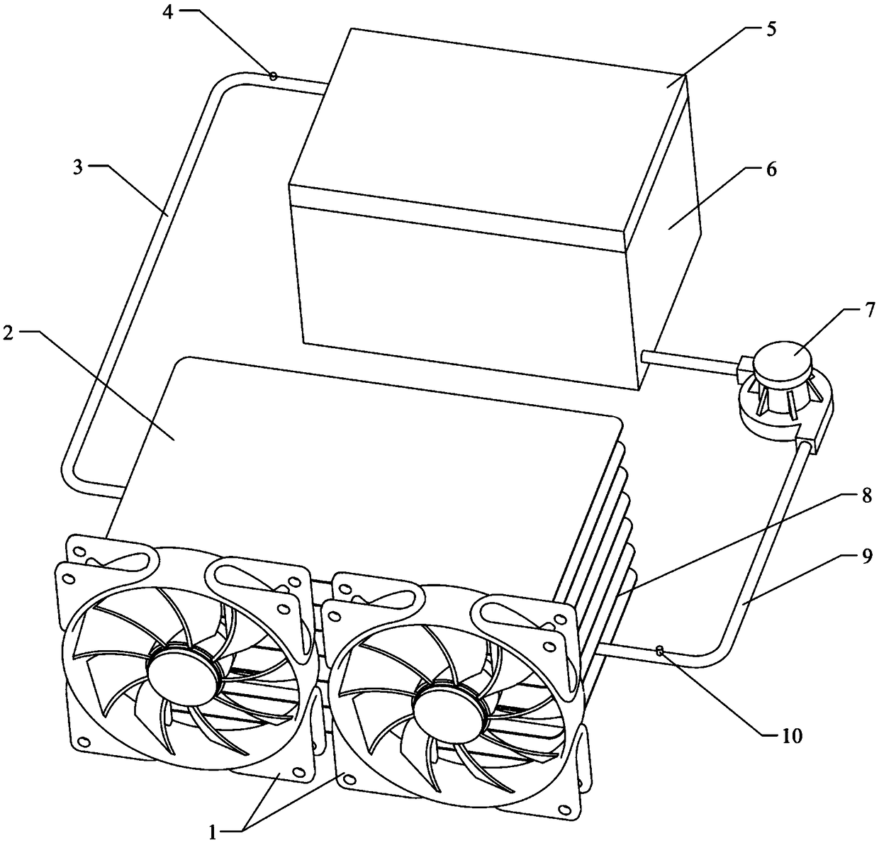 Temperature control system based on magnetic refrigeration technology, thermal management system and method for battery pack of electric vehicle