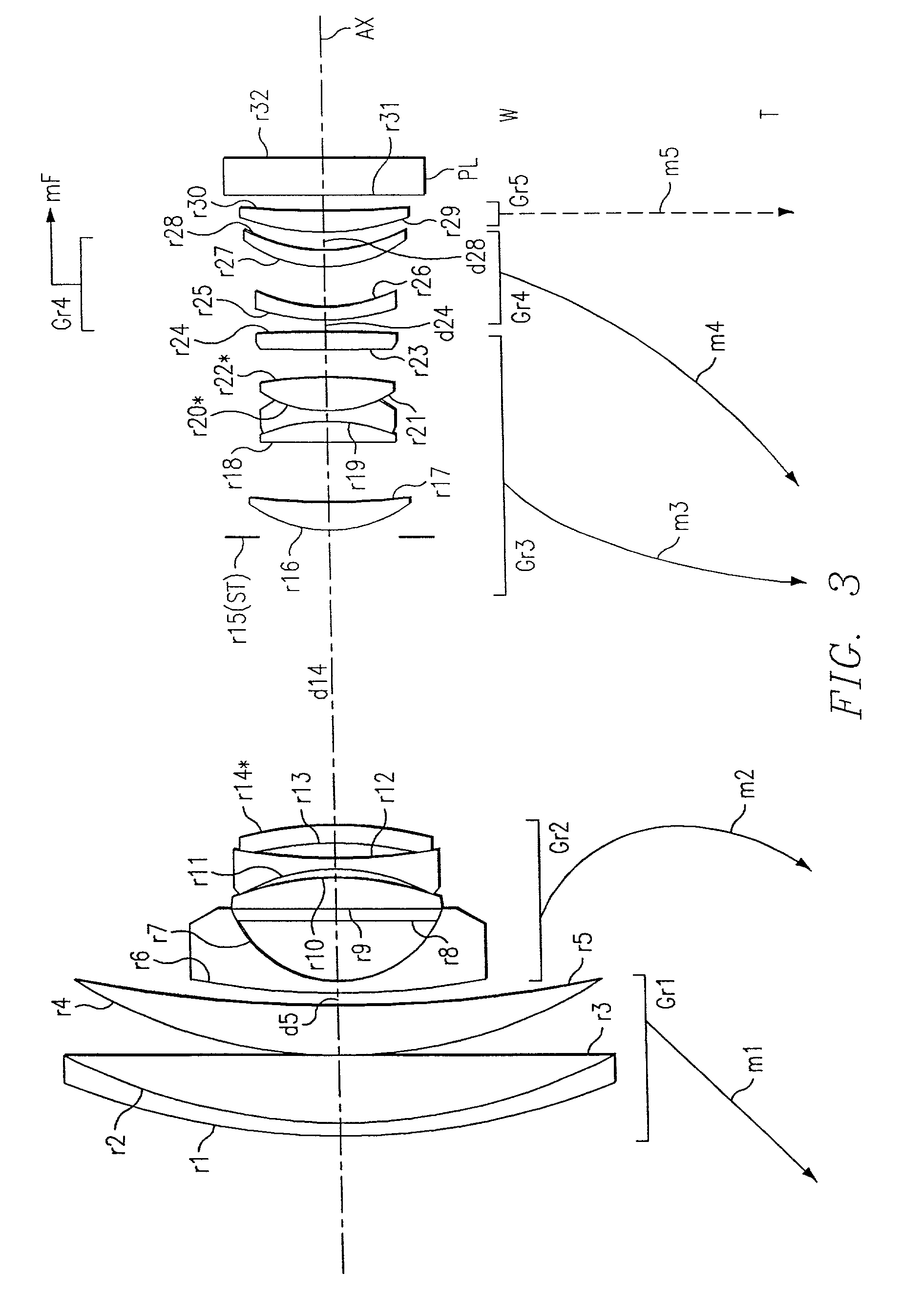 Taking lens device