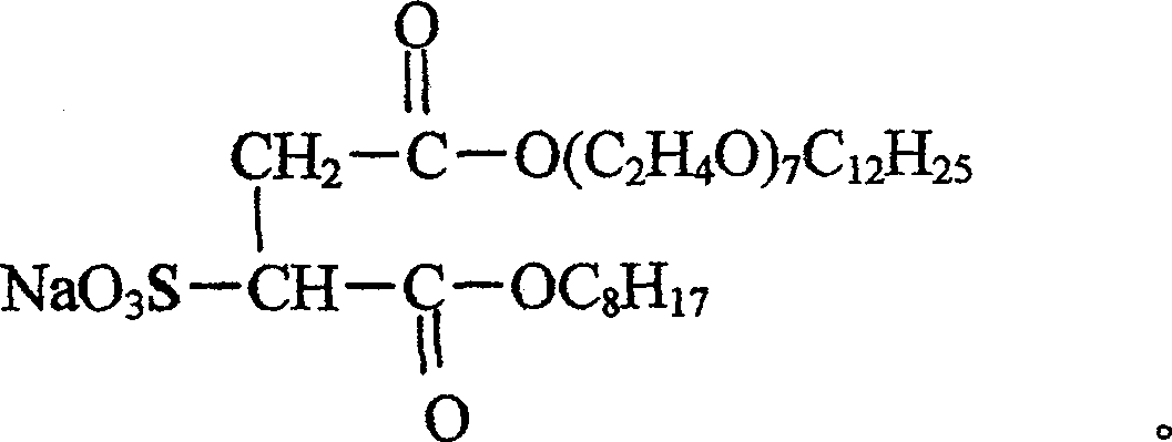 Sodium lauryl polyoxyethylene (7) octyl sulfosuccinate and its preparing process