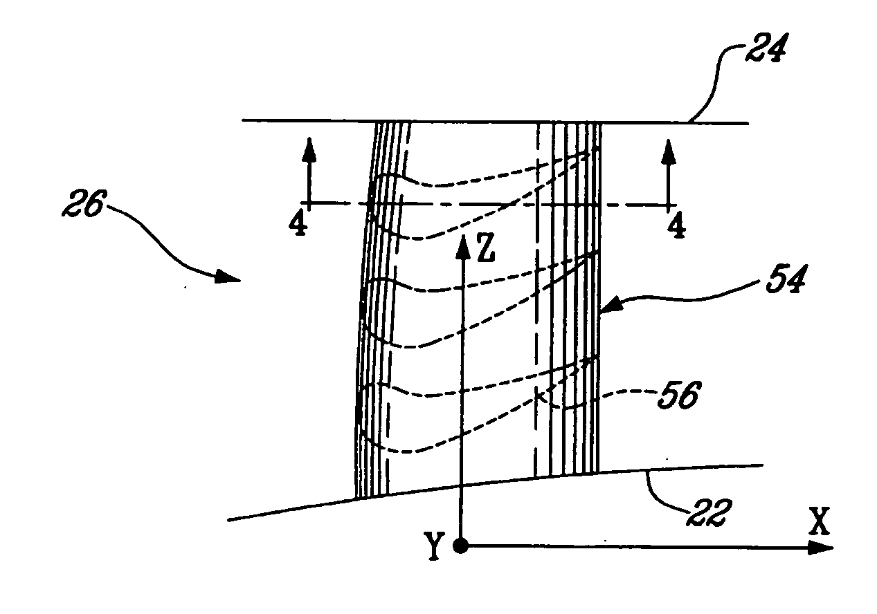 Turbine exhaust strut airfoil profile