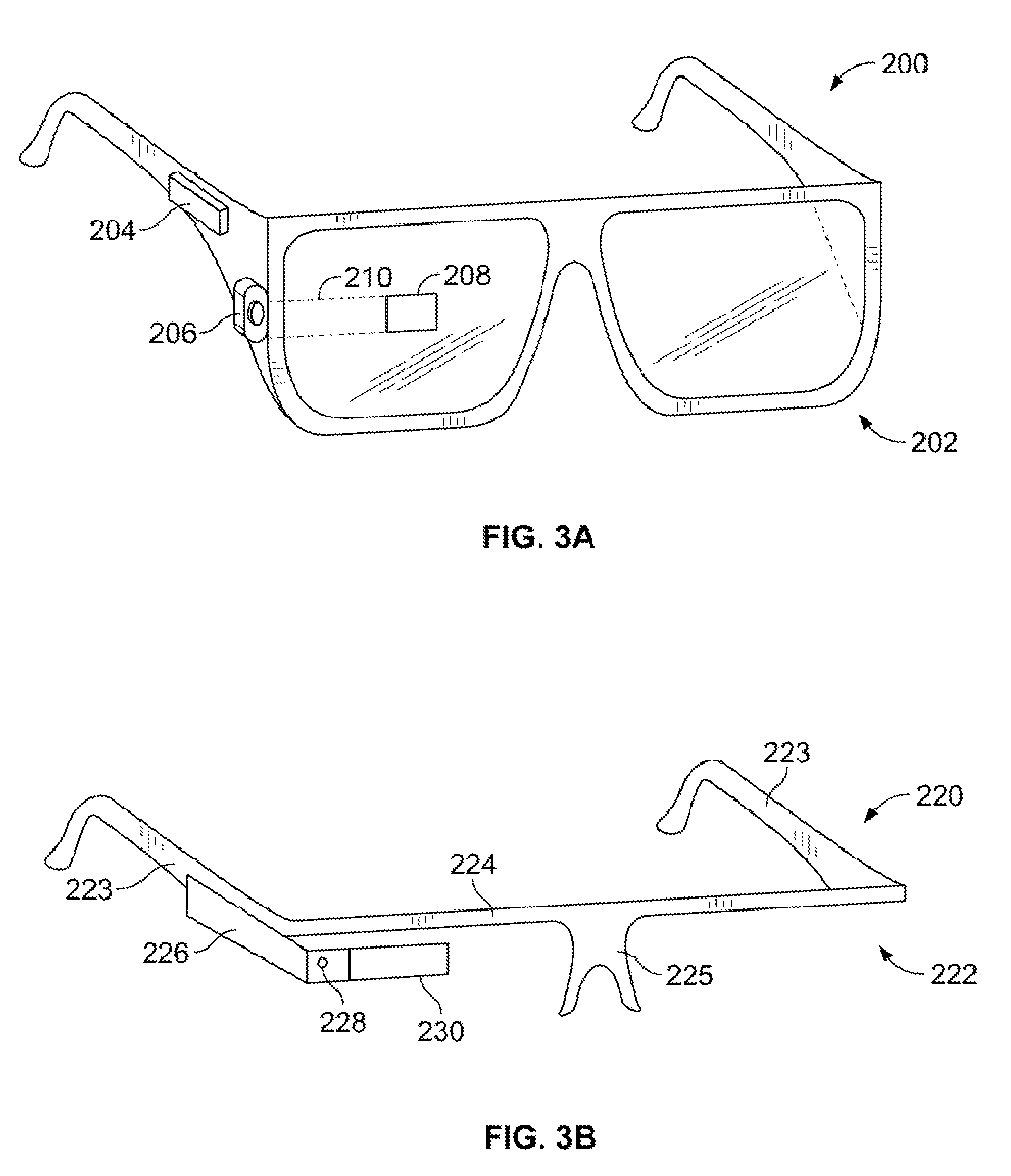 Eyeglass frame with input and output functionality