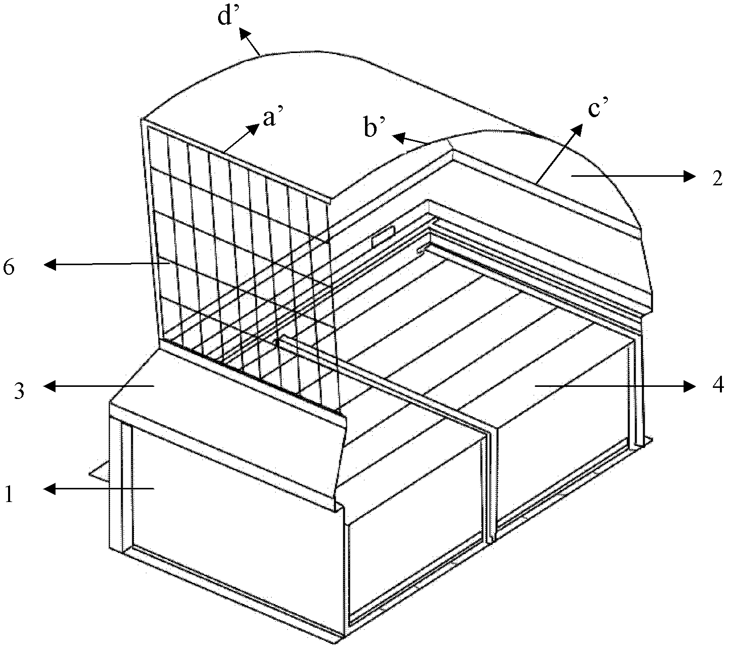 A device for eliminating combustible gas in a closed environment