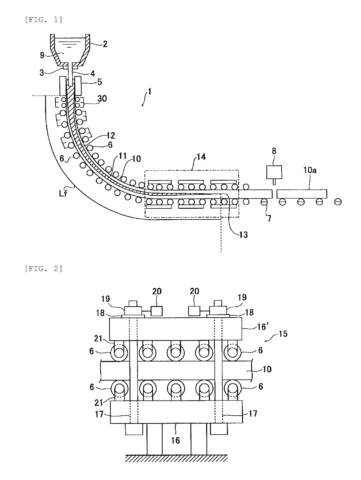 Continuous casting method of steel