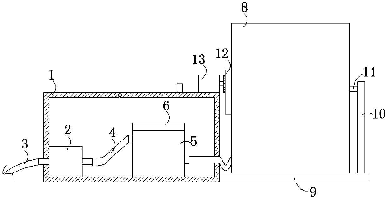 Same-floor drainage system for building toilet