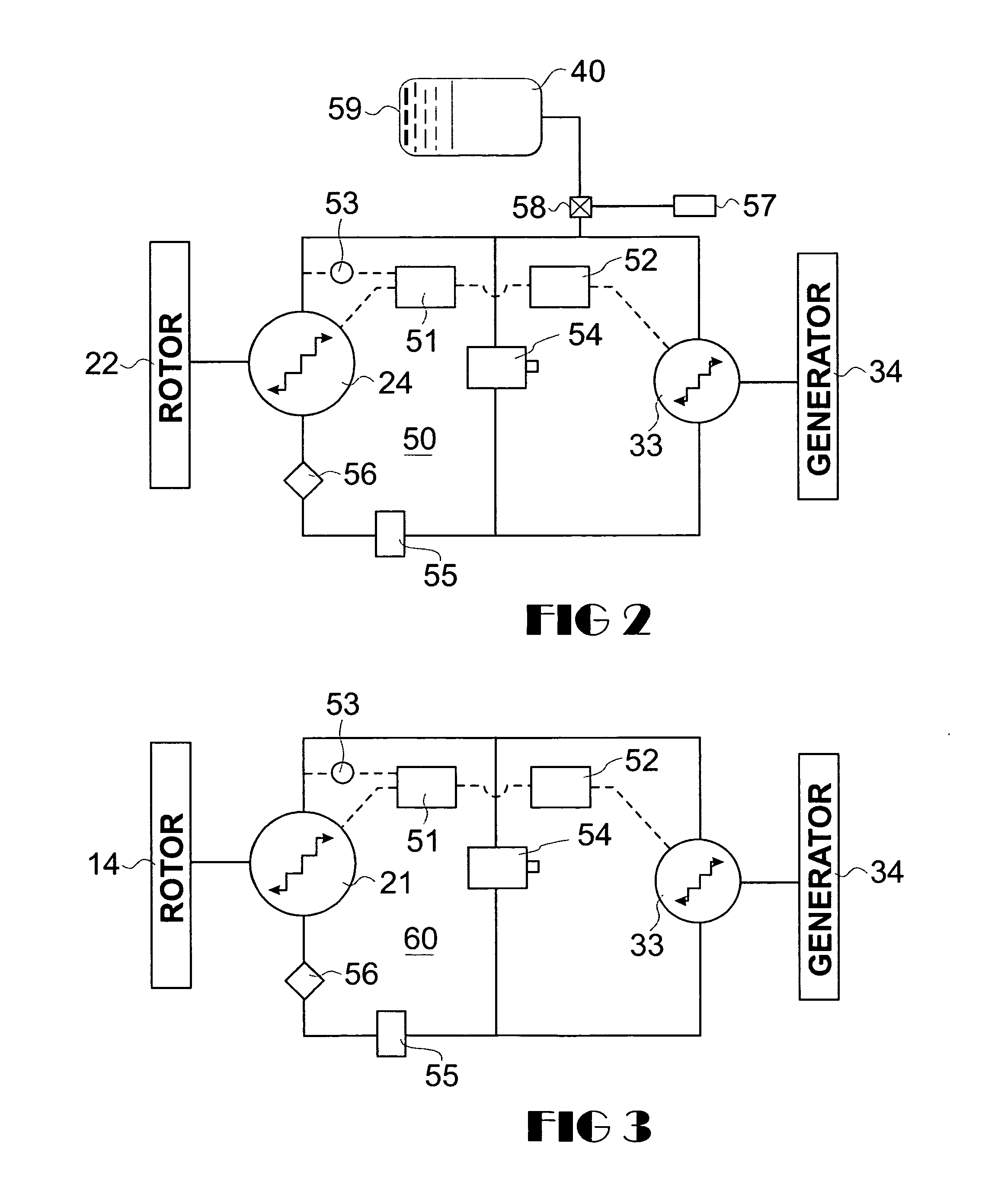 Hydraulic tidal and wind turbines with hydraulic accumulator