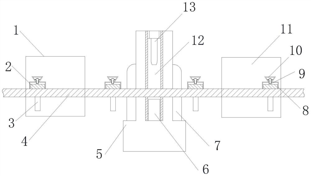 A film capacitor potting device