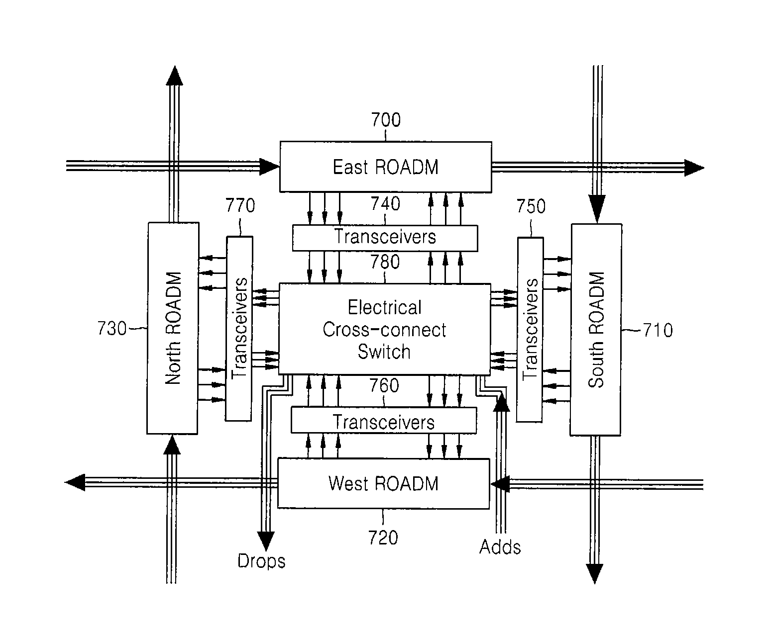 Optical network node device