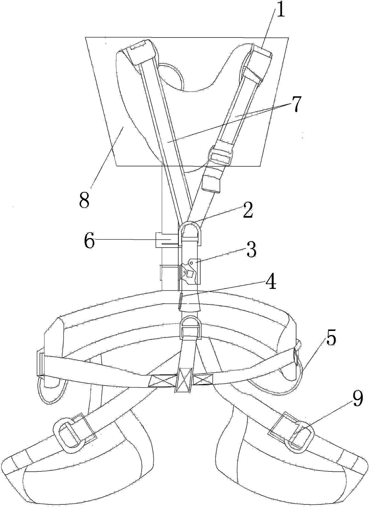 Novel anti-falling safety belt