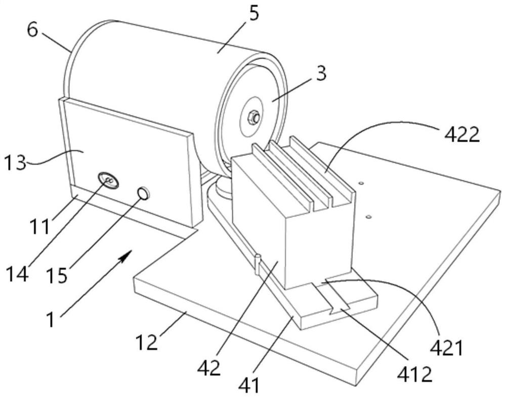 Drill bit grinding device with deflectable steering plate