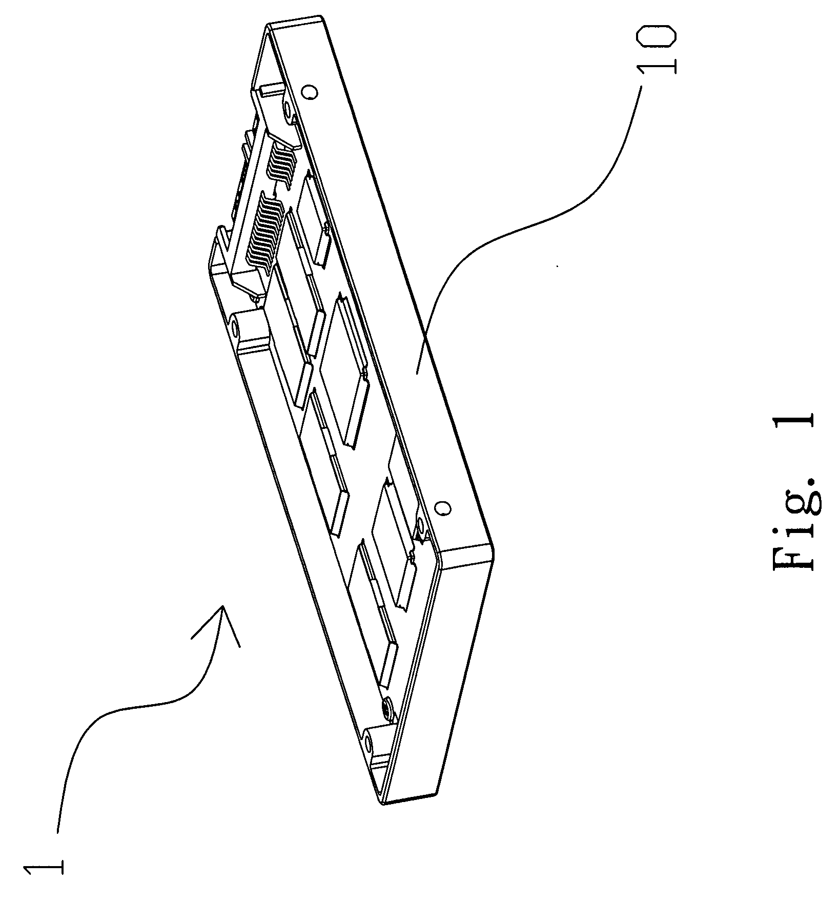 Solid state drive with coverless casing