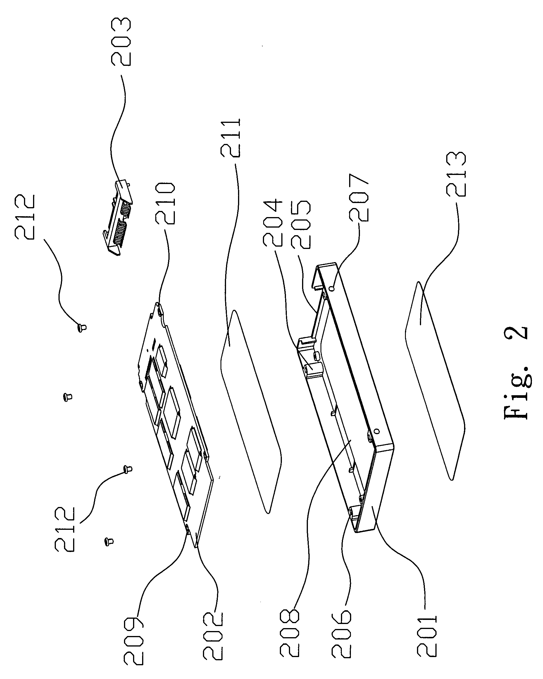 Solid state drive with coverless casing