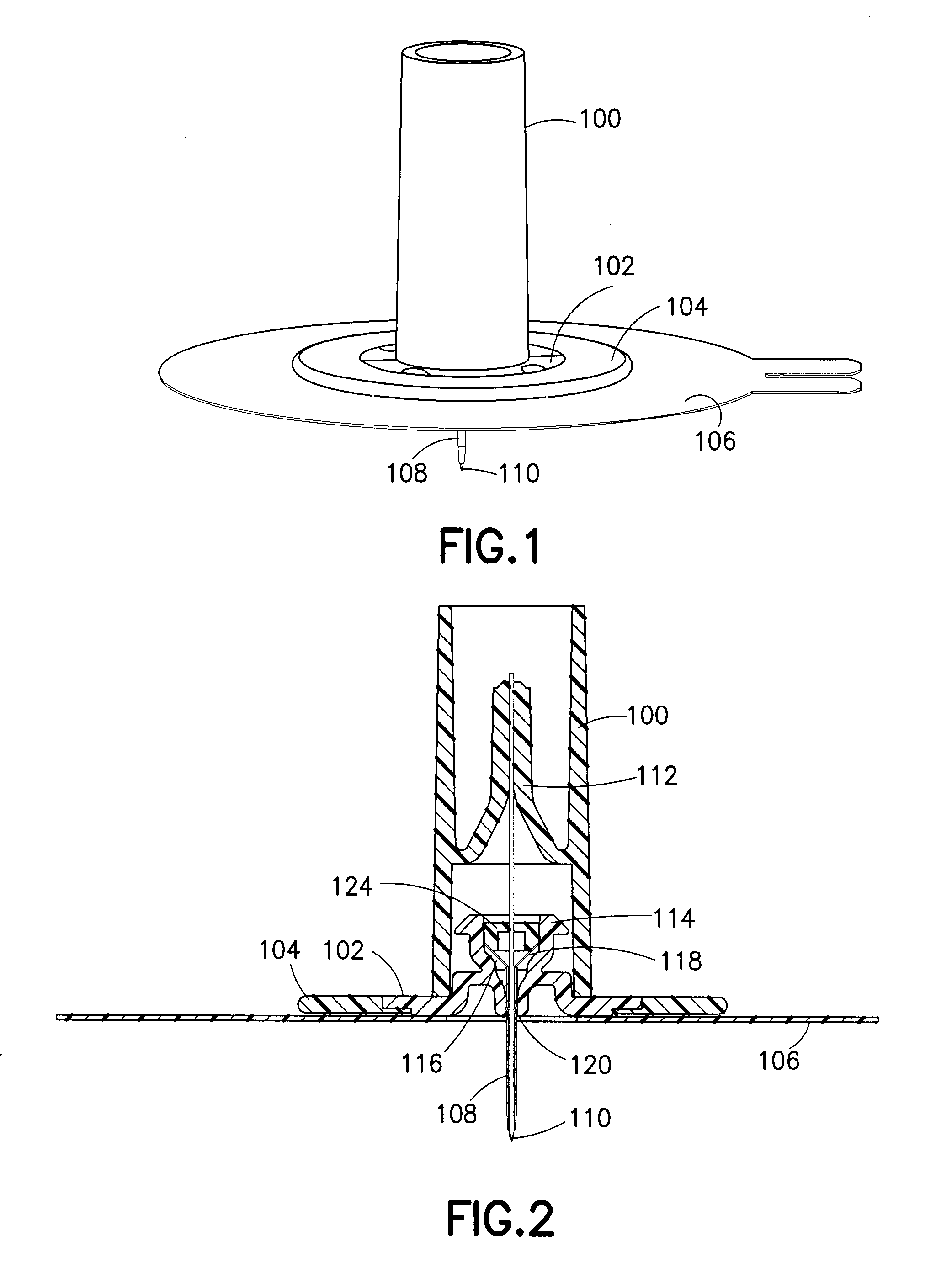 Infusion device with releasable fluid connector