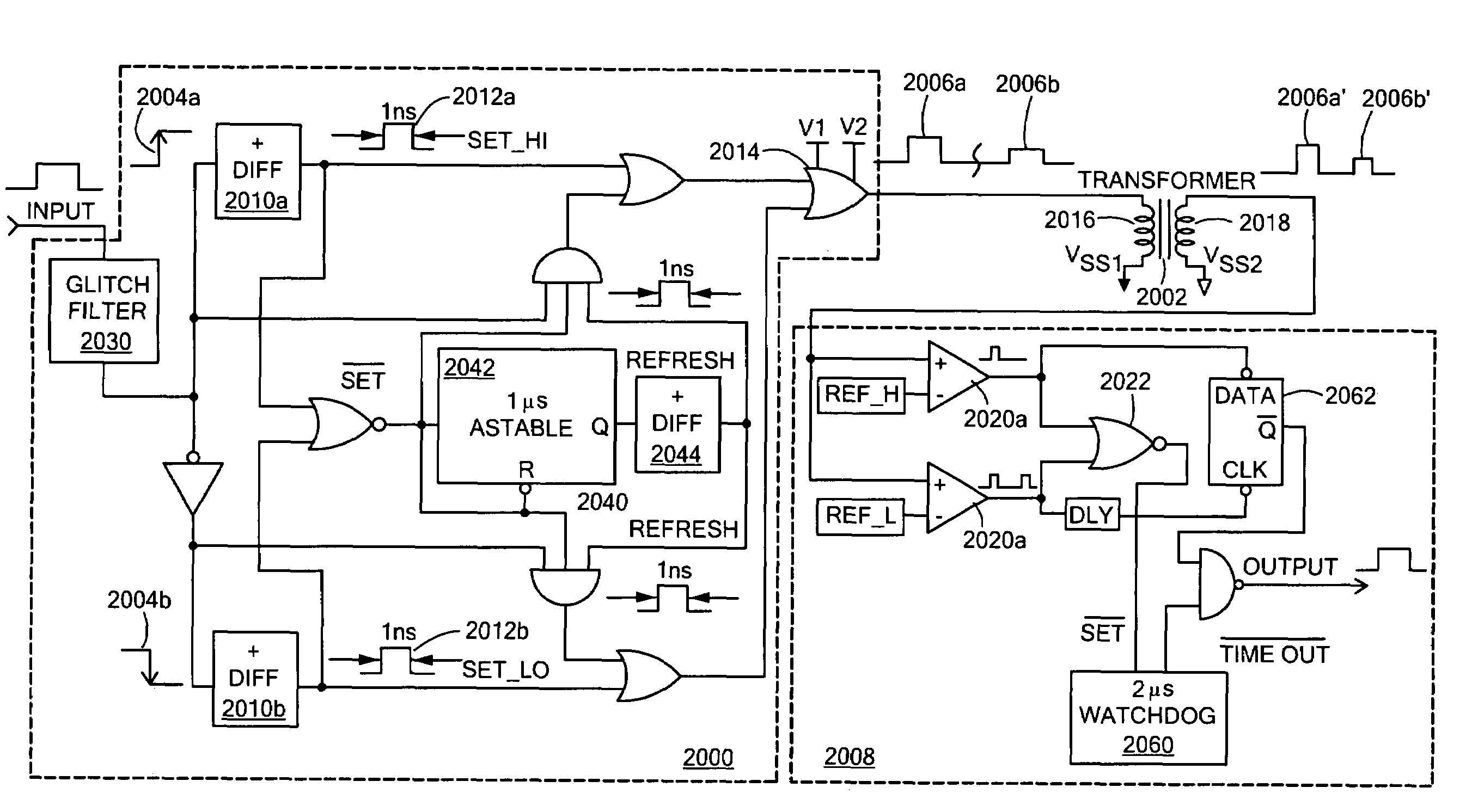 Signal isolator using micro-transformers