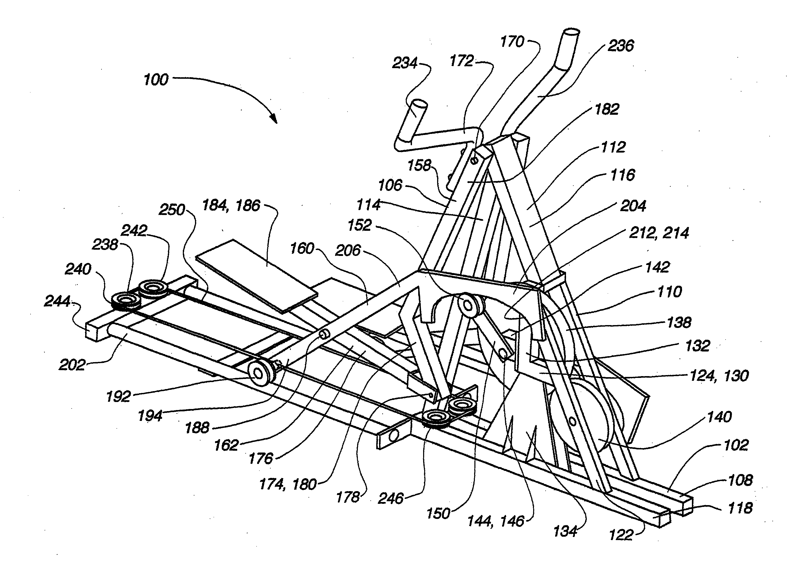 Releasable connection mechanism for variable stride exercise devices