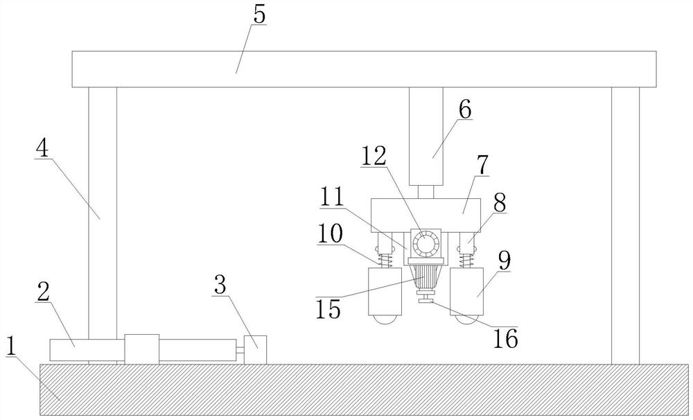 Grinding and polishing device for aluminum alloy panel processing