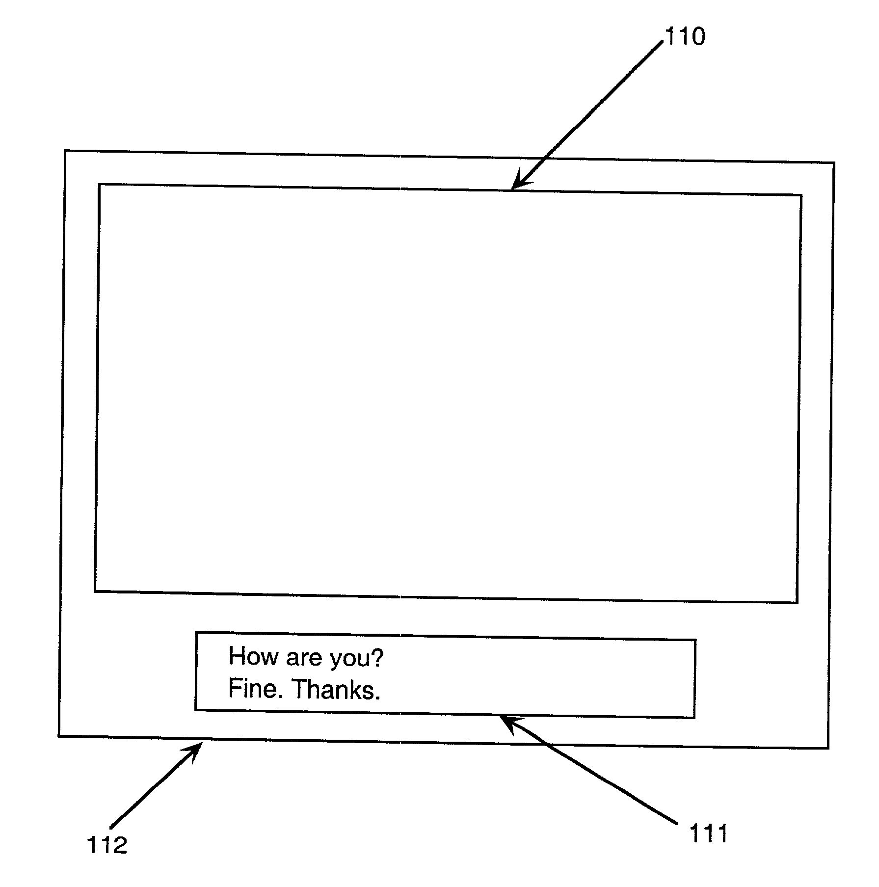 Video display apparatus with separate display means for textual information