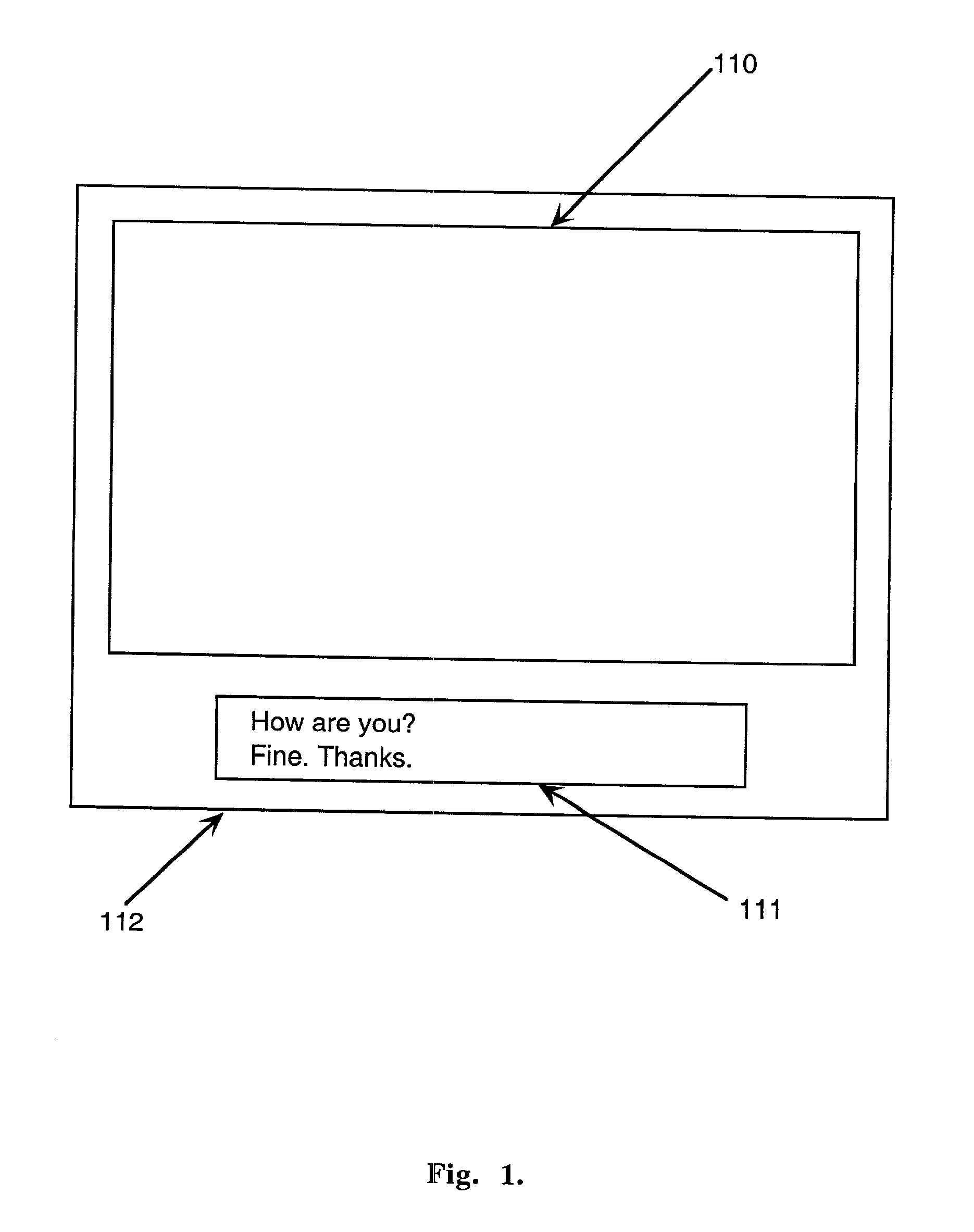 Video display apparatus with separate display means for textual information