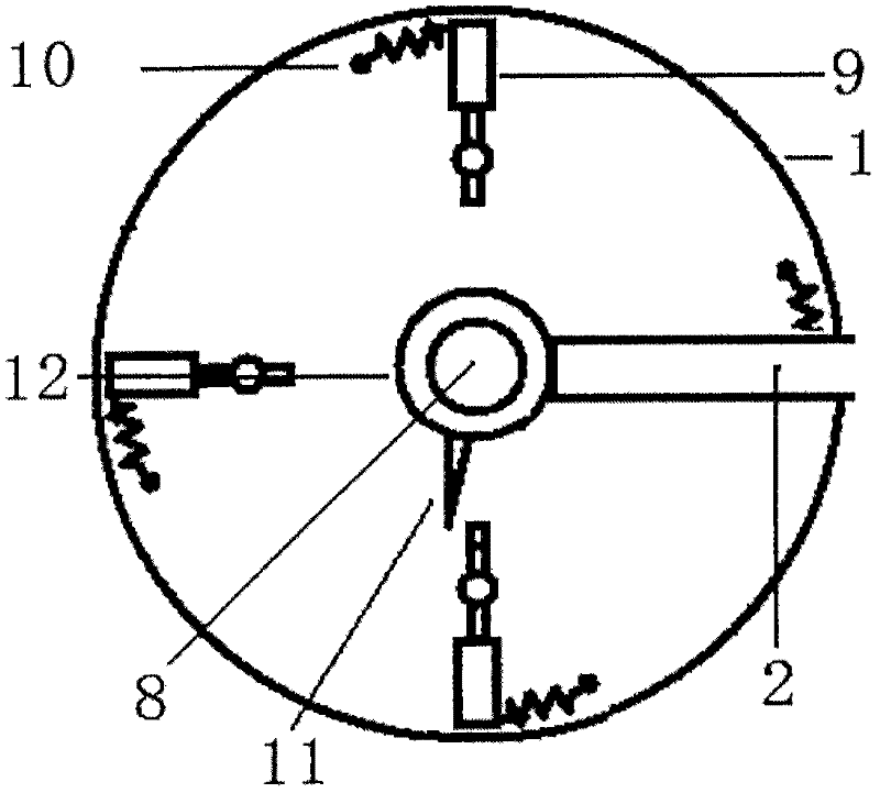 Hole eye tangent vibration type seed feeding method and device