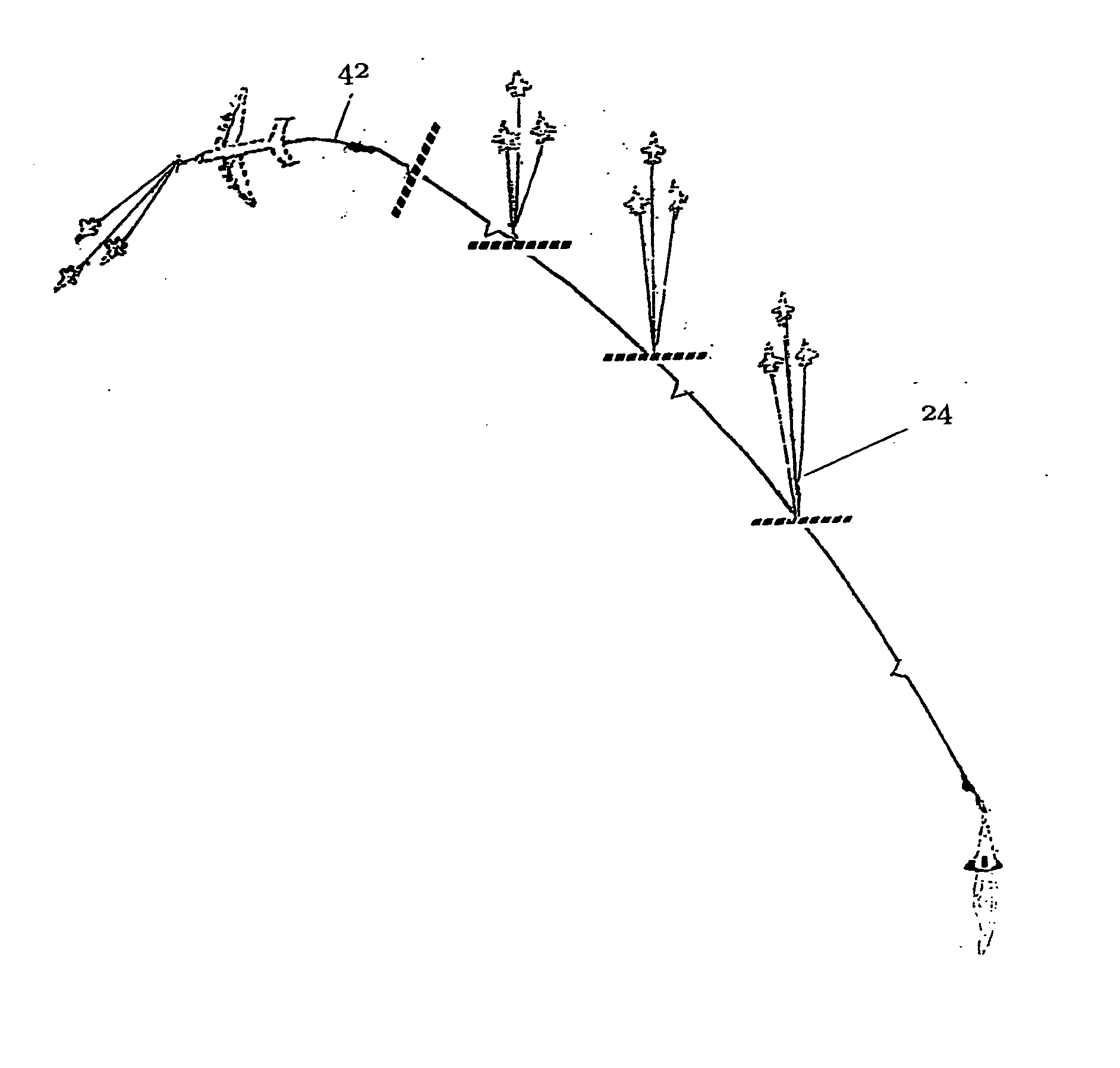 Centripetal reflex method of space launch