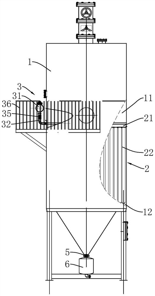 Pyrolysis raw gas high-temperature efficient dust removal method