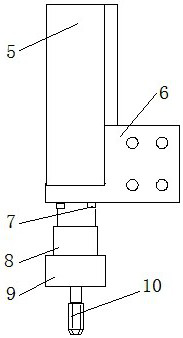 Threaded hole machining device for large annular plane flange and stepped flange and method