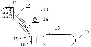 Threaded hole machining device for large annular plane flange and stepped flange and method