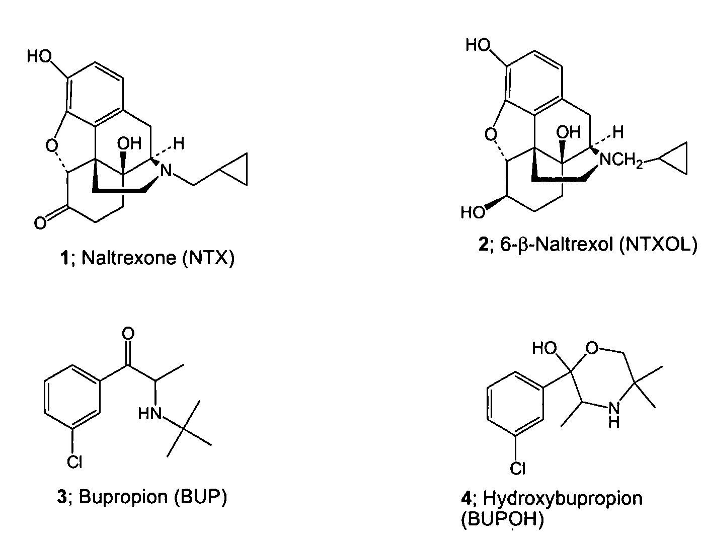 Enhancing transdermal delivery of opiod antagonists and agonistis using codrugs links to bupropion or hydroxybupropion