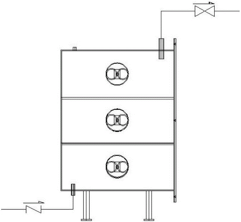 Simple device for photocatalytically treating organic waste gases