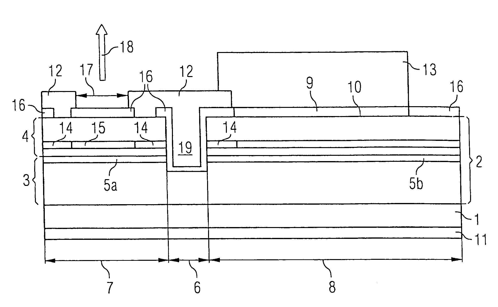 Light-emitting semiconductor component comprising a protective diode