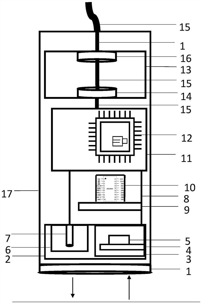 Oil stain online monitoring method and device based on hydrophobic oil absorption material