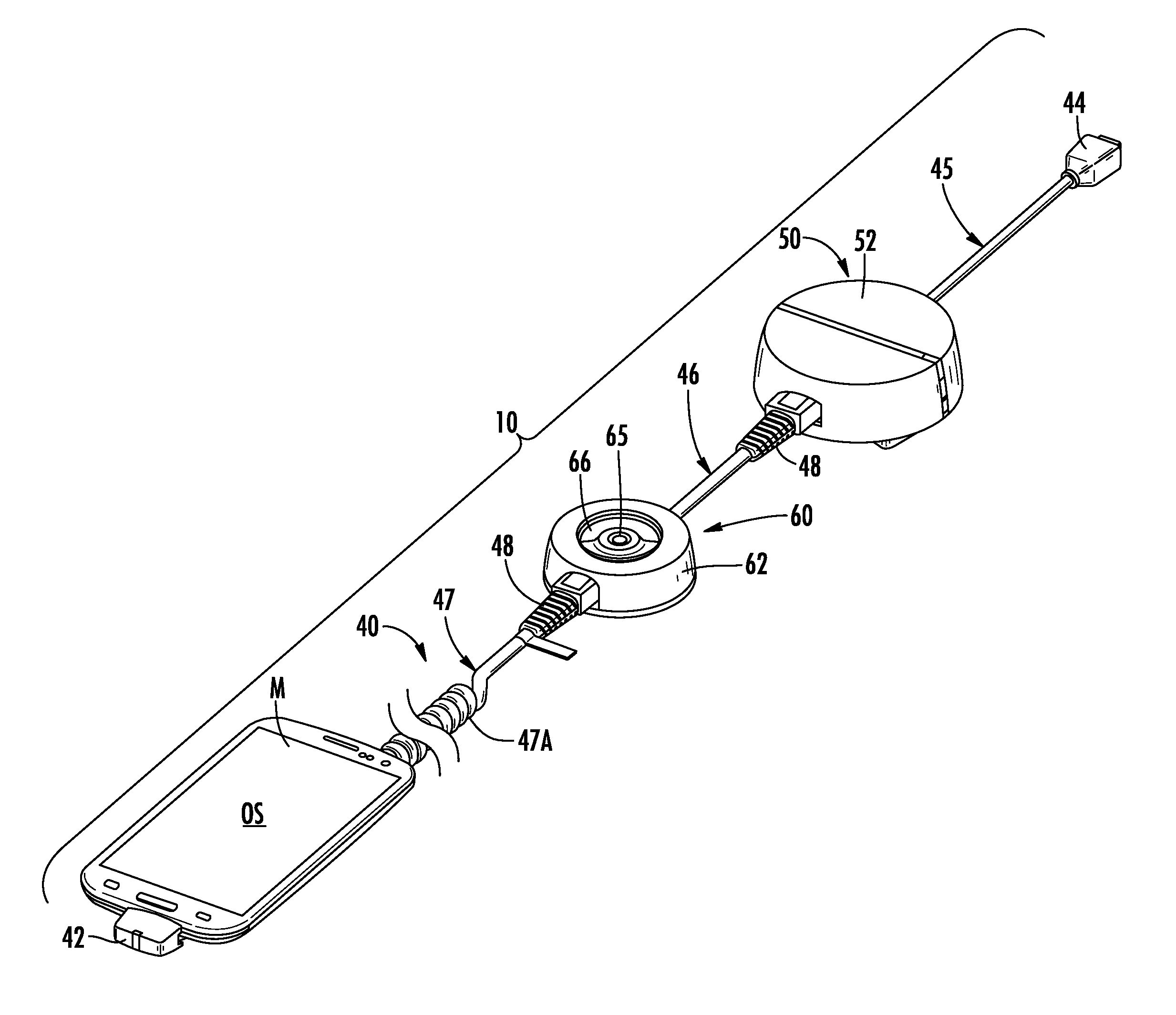 Merchandise security device including strain relief block