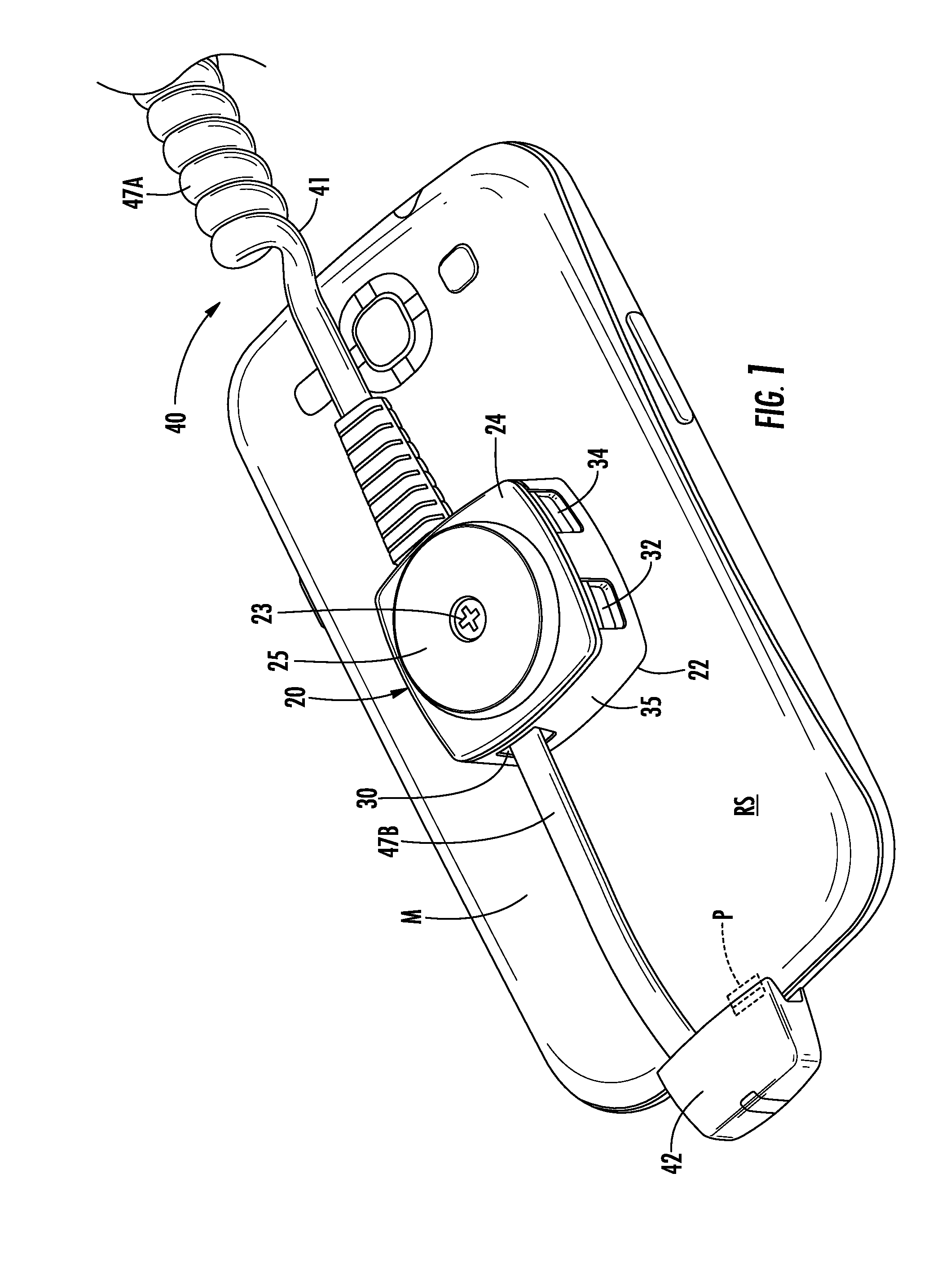 Merchandise security device including strain relief block