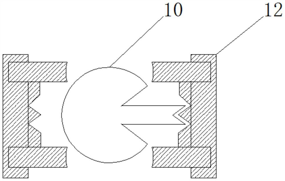 A stirring and grinding device for bulk cosmetic raw material particles