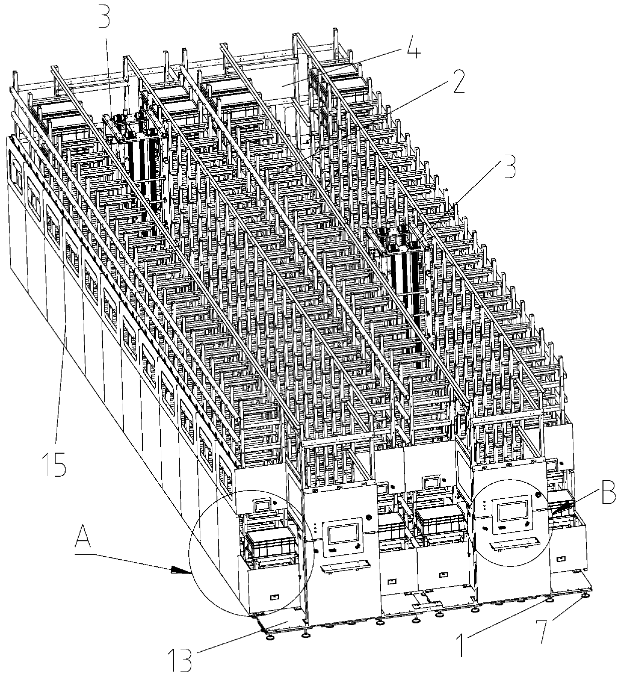 Intelligent storing and taking stereoscopic warehouse