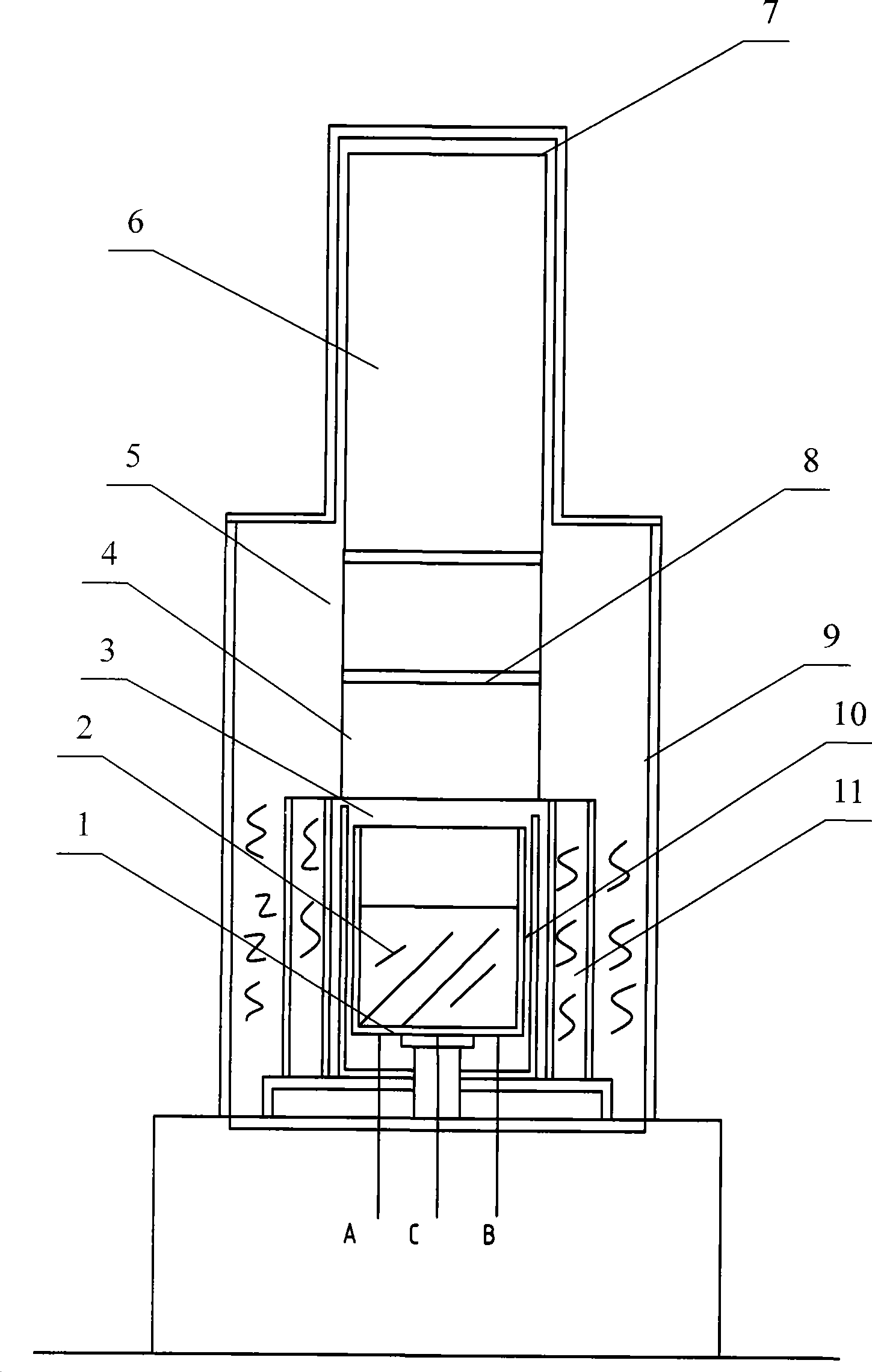 Vacuum decomposing apparatus for separating gallium arsenide as metal gallium and metal arsenic